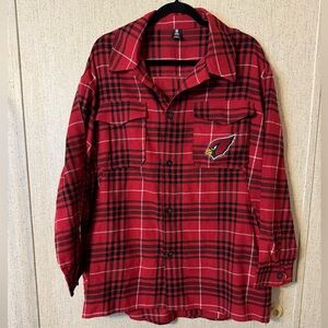 NFL Red Plaid Shirt with Logo